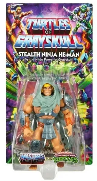 MOTU X TMNT: TURTLES OF GRAYSKULL ACTION FIGURE STEALTH HE-MAN 14 CM